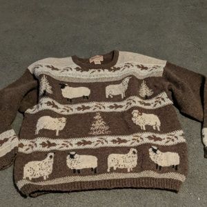 Woolrich 100% Wool Sheep/Ram Ugly Sweater
